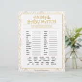 Dierlijke Baby [Goudlijnen] Briefhoofd (Staand voorkant)