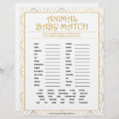 Dierlijke Baby [Goudlijnen] Briefhoofd (Voorkant / Achterkant)