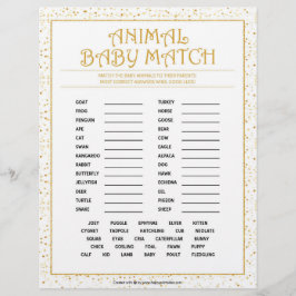 Dierlijke Baby Match [Golden Sparkles] Briefhoofd