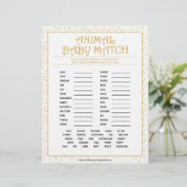 Dierlijke Baby Match [Golden Sparkles] Briefhoofd (Staand voorkant)