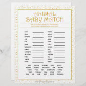 Dierlijke Baby Match [Golden Sparkles] Briefhoofd (Voorkant / Achterkant)