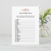 Dierlijke Baby Namen Meisje Teddy Bear Kaart (Staand voorkant)