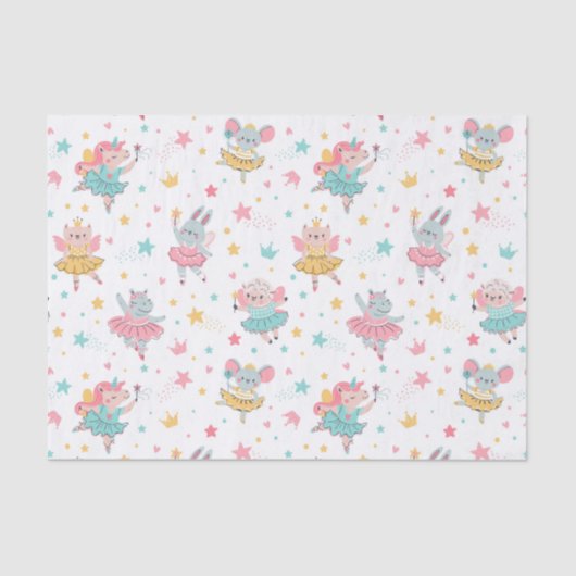 Dierlijke ballerinas-weefselpapier tissuepapier (Voorkant)