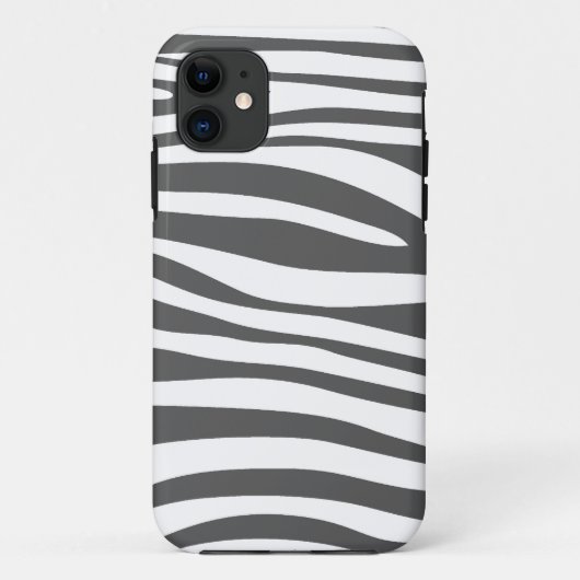Dierlijke bedrukte huid van Zebra (wit en grijs) Case-Mate iPhone Case (Achterkant)