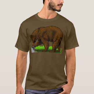 Dierlijke beer biologie bruine kleur zoogdier t-shirt