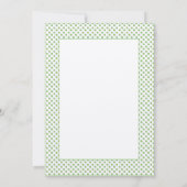 Dierlijke Birthday Party Invitation Green Dot Bord Kaart (Achterkant)