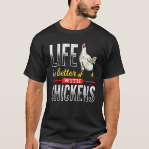 Dierlijke boer die kippen fokt t-shirt