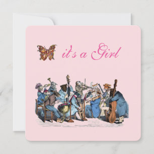 DIERLIJKE BOERDERIJ ORCHESTRA BUTTERFLY GIRL BABY  KAART