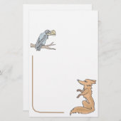 Dierlijke Briefpapier onderbroekjes Fox Briefpapie (Voorkant / Achterkant)