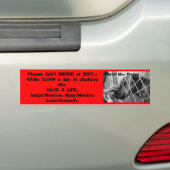 Dierlijke Bumpersticker (Op auto)