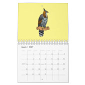 Dierlijke cartoon illustratie kalender (Mar 2027)