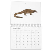 Dierlijke cartoon illustratie kalender (Jan 2027)