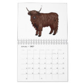 Dierlijke cartoon illustratie kalender (Jan 2027)