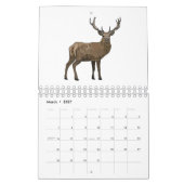 Dierlijke cartoon illustratie kalender (Mar 2027)