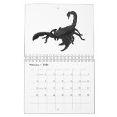 Dierlijke cartoon illustratie kalender (Feb 2026)