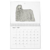 Dierlijke cartoon illustratie kalender (Mar 2027)