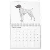 Dierlijke cartoon illustratie kalender (Feb 2026)