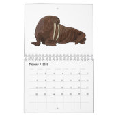 Dierlijke cartoon illustratie kalender (Feb 2026)