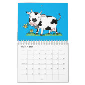 Dierlijke cartoon illustratie kalender (Mar 2027)