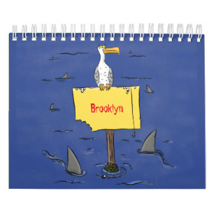 Dierlijke cartoon illustratie kalender