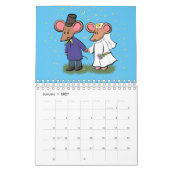 Dierlijke cartoon illustratie kalender (Jan 2027)