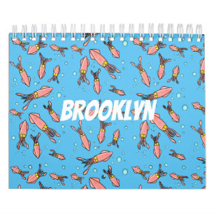 Dierlijke cartoon illustratie kalender