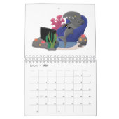 Dierlijke cartoon illustratie kalender (Jan 2027)