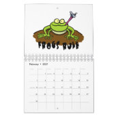 Dierlijke cartoon illustratie kalender (Feb 2027)