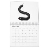 Dierlijke cartoon illustratie kalender (Mar 2027)