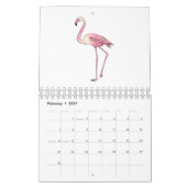 Dierlijke cartoon illustratie kalender (Feb 2027)