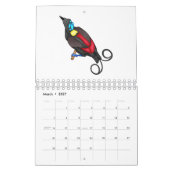 Dierlijke cartoon illustratie kalender (Mar 2027)