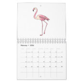 Dierlijke cartoon illustratie kalender (Feb 2026)