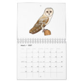 Dierlijke cartoon illustratie kalender (Mar 2027)