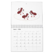 Dierlijke cartoon illustratie kalender (Mar 2026)