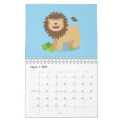 Dierlijke cartoon illustratie kalender (Mar 2027)