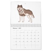 Dierlijke cartoon illustratie kalender (Feb 2027)