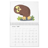 Dierlijke cartoon illustratie kalender (Jan 2027)