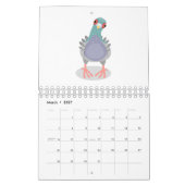 Dierlijke cartoon illustratie kalender (Mar 2027)