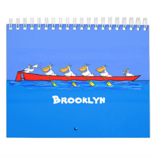 Dierlijke cartoon illustratie kalender