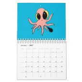 Dierlijke cartoon illustratie kalender (Jan 2027)