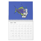 Dierlijke cartoon illustratie kalender (Mar 2027)