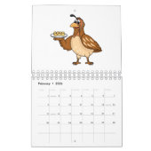 Dierlijke cartoon illustratie kalender (Feb 2026)