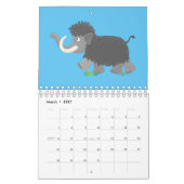Dierlijke cartoon illustratie kalender (Mar 2027)