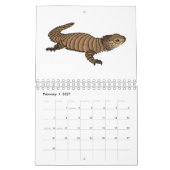 Dierlijke cartoon illustratie kalender (Feb 2027)