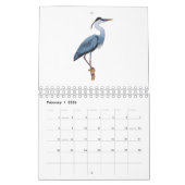 Dierlijke cartoon illustratie kalender (Feb 2026)