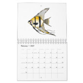 Dierlijke cartoon illustratie kalender (Feb 2027)