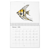 Dierlijke cartoon illustratie kalender (Feb 2026)