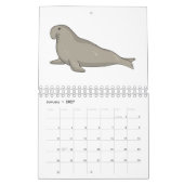 Dierlijke cartoon illustratie kalender (Jan 2027)