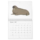 Dierlijke cartoon illustratie kalender (Feb 2027)