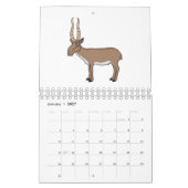 Dierlijke cartoon illustratie kalender (Jan 2027)
